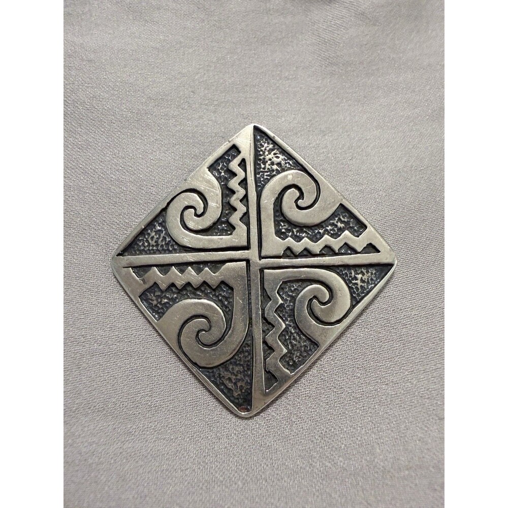 Sterling Silver 4 Directions Elemental Pinwheel Pendant Native Pagan Celtic